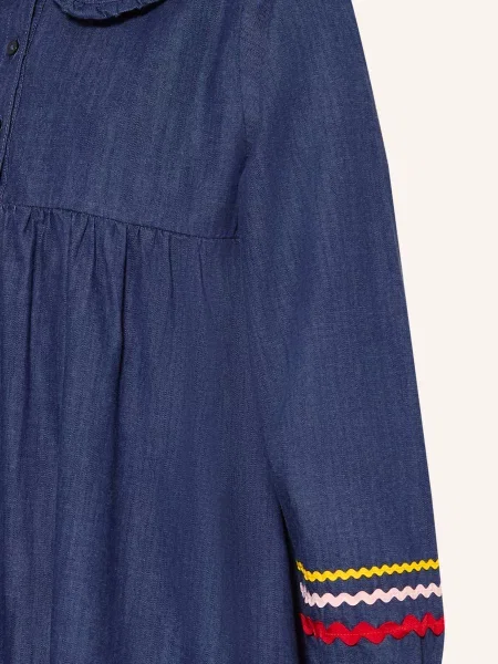 Petit Bateau Sukienka Dżinsowa blau żółta