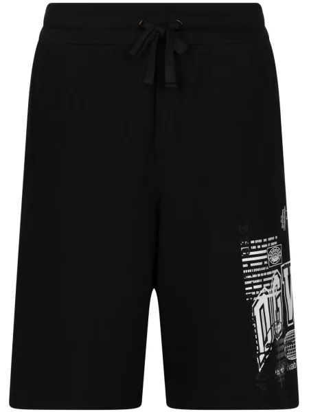 Pantaloni scurți Dolce & Gabbana cu imagine negru