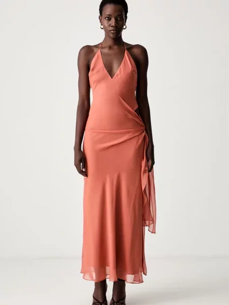 Bardot rochie portocaliu