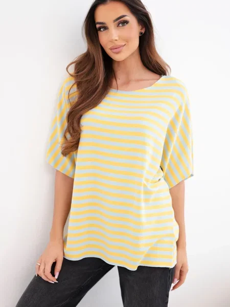 Bluză Kesi Włoski cu dungi albastru