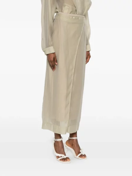 Spódnica midi Su kopertowa zielona