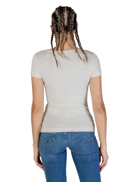 T-shirt z nadrukiem z logo model ‘PYTHON’ Guess biała