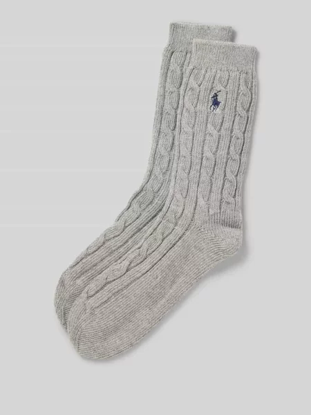 Skarpety z wyhaftowanym logo Polo Ralph Lauren szare