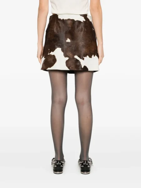 Fusta mini Moschino cu imagine maro