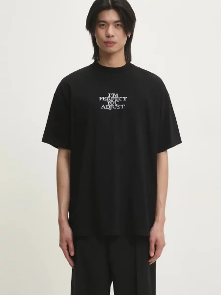 VETEMENTS tricou din I'M Perfect You Adjust Regular cu imprimeu negru