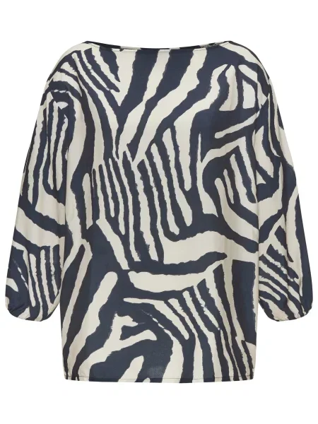 LASCANA Bluză crem / ultramarin albastru