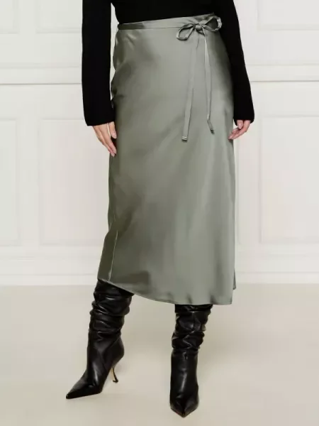 Marella De satin Fustă YACTH gri