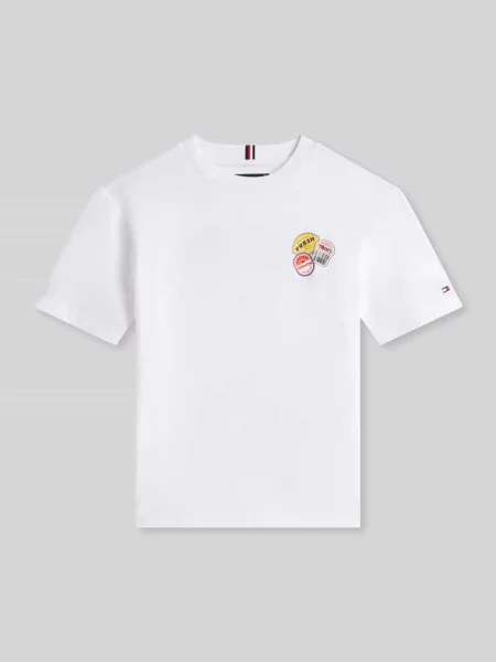 Męski t-shirt o kroju regular fit z czystej bawełny Tommy Hilfiger biała