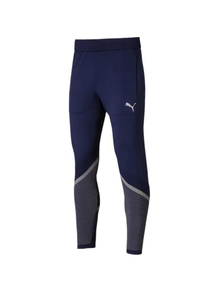 Pantaloni Puma alergare cu autograf albastru