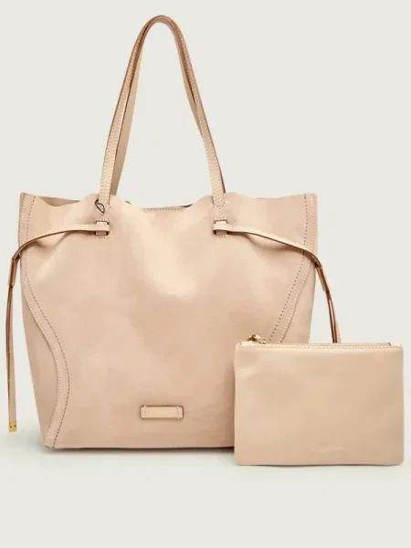 GIANNI CHIARINI Geantă shopper + borsetă VIOLETTE | piele întoarsă