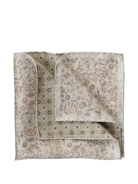 Reversibil cravată Elizabetta de mătase verde