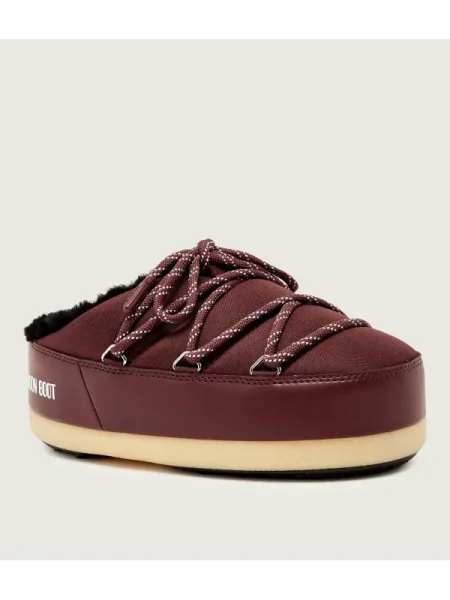 Papuci tip mules Moon Boot bordo