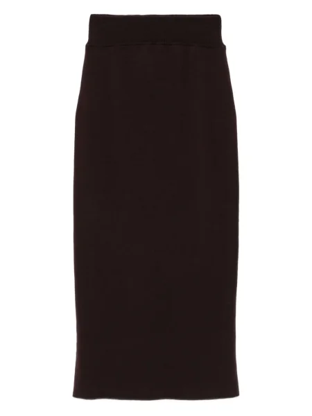 Spódnica midi Alpha Studio do kolan brązowa