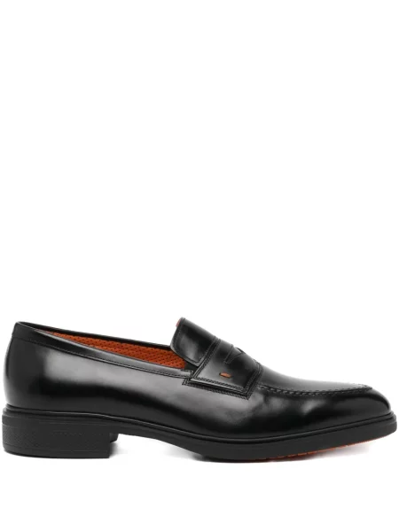 Pantofi loafer Santoni negru