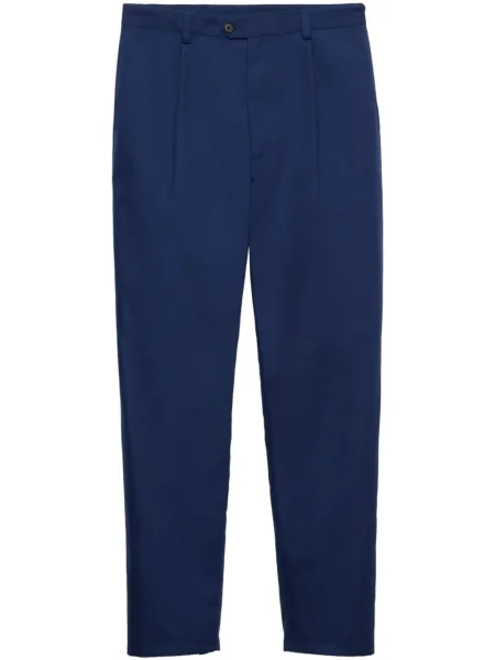 Pantaloni Prada din poplin albastru