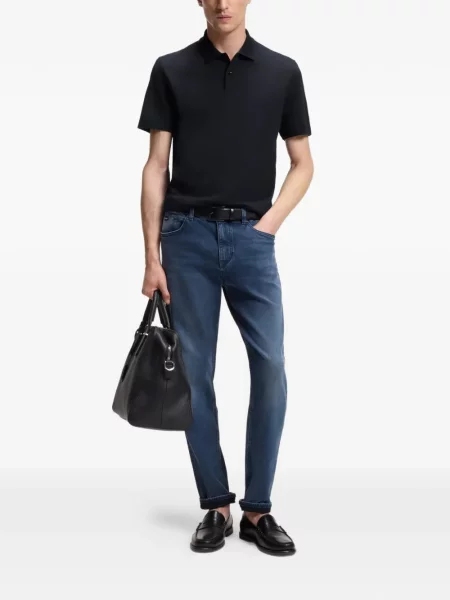 Scurt tricou polo Boss albastru