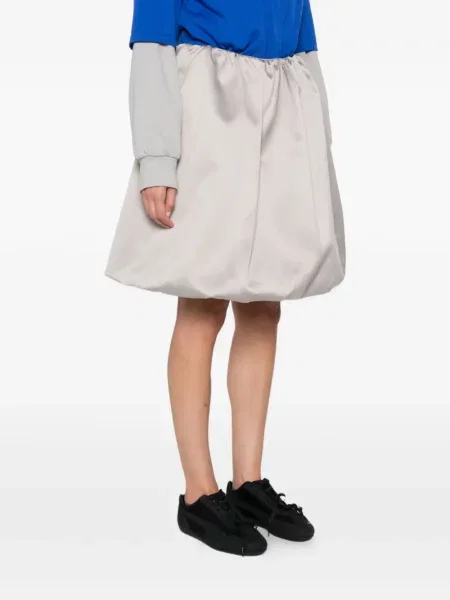 Fusta mini Lii din satin gri