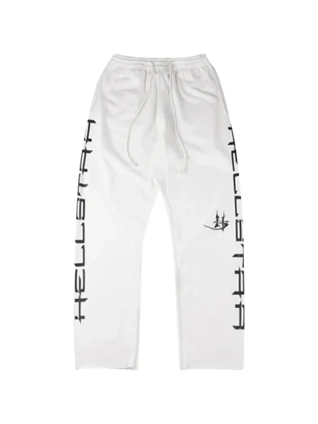 Běžecké stahovací šňůrka kalhoty Hellstar bílé