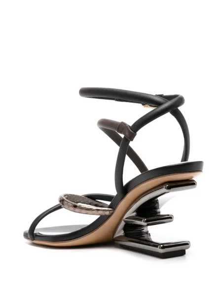 Sandale Fendi cu bretele negru