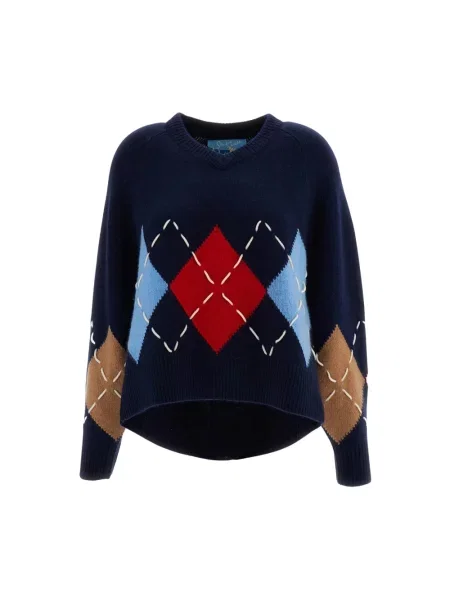 Sweter Arch4 z kaszmiru niebieski