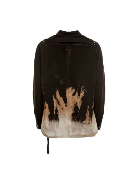 Rick Owens kurtka jeansowa Outershirt przejściowa oversize czarny