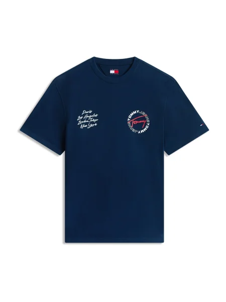 Tommy Jeans Tričko námornícka / červená / biela modrá