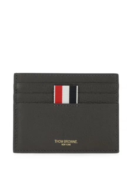 Portofel Thom Browne din piele gri