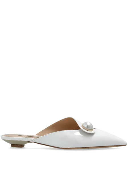 Papuci tip mules Casadei alb