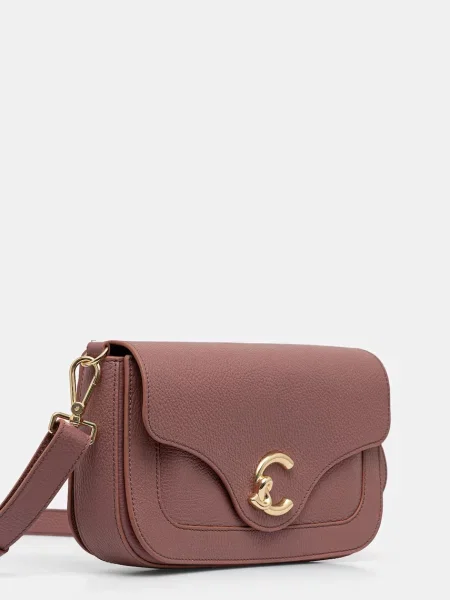 Coccinelle crossbody torbica usnjena roza