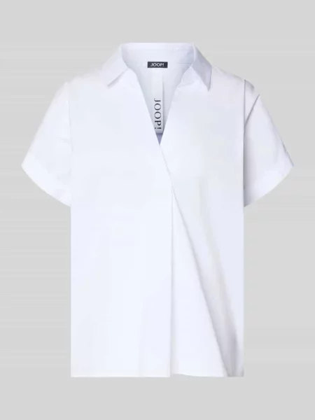 Bluzka o kroju regular fit z dekoltem w serek model Basilia' Joop! biała