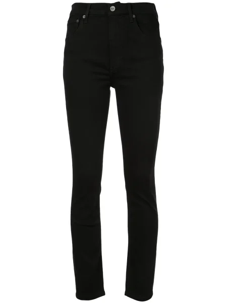 Jeansy skinny Reformation z wysoką talią czarne