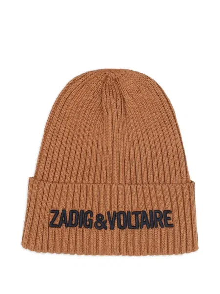 Czapka dziecięca Zadig & Voltaire brązowa