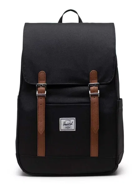 Раница Herschel Retreat Small Backpack голям с изчистен дизайн черно