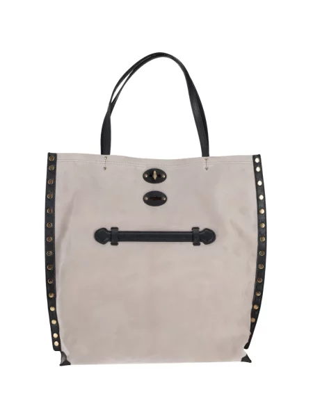 Torebka Zanellato z ćwiekami szara