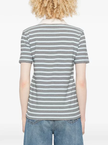 Tricou polo A.p.c. cu dungi albastru