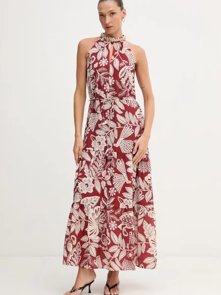 OUI rochie de vară cu vâscoză bordo