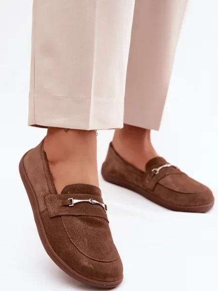 Mocasini Zazoo din piele alb