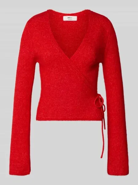 Kardigan typu kopertowego Gina Tricot czerwony