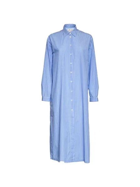 Rochie tip cămașă Mc2 Saint Barth cu dungi albastru
