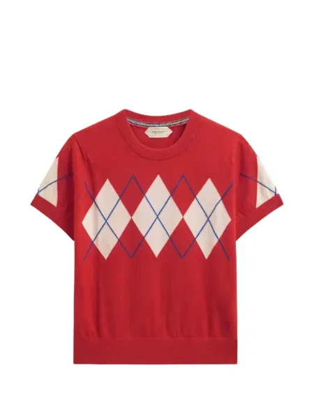 Scurt tricou Pringle Of Scotland roșu