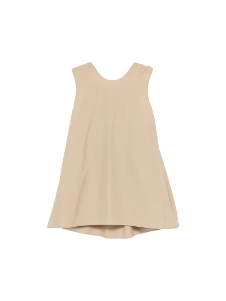 Top Carven bez rękawów beżowy