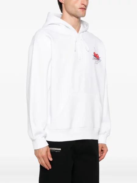 Hanorac cu glugă Carhartt Wip cu imagine alb