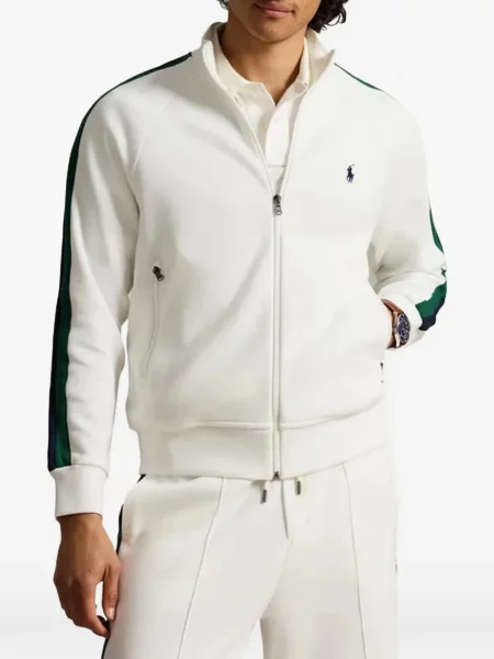 Мрежеста поло тениска Polo Ralph Lauren на райета сиво