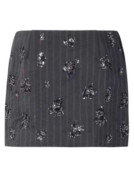 Fusta mini Simkhai cu dungi gri