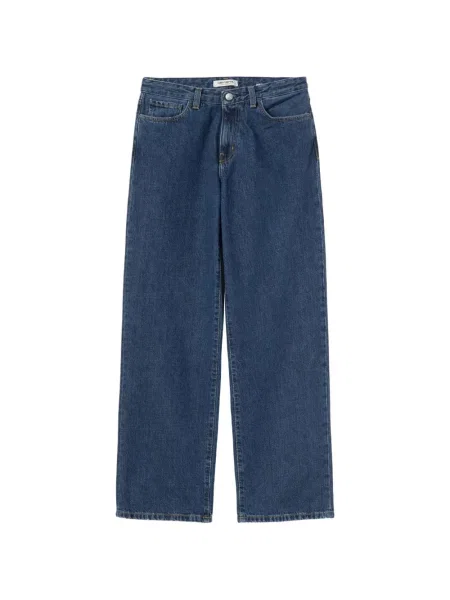 Blugi cu picior larg Carhartt Wip cu strasuri albastru