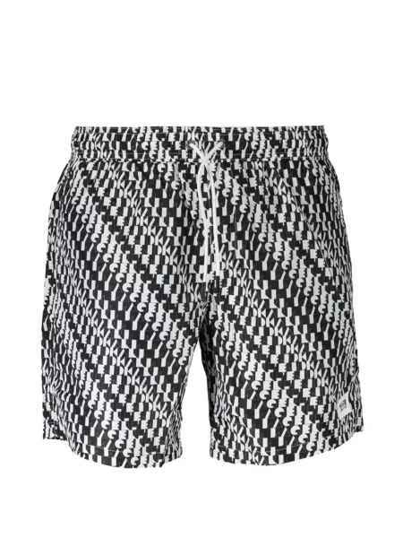 Slip de baie Karl Lagerfeld cu imagine cu cordon negru