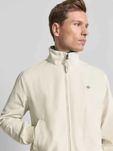 Kurtka ze stójką i zamkiem błyskawicznym dwustronnym Gant beżowa