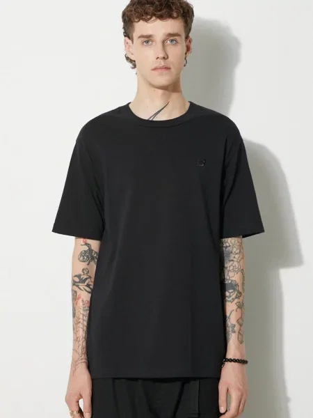 Tricou New Balance Athletics Cotton T-Shirt Black Bk M negru