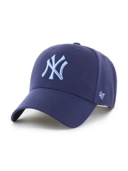 Шапка с козирка 47 brand MLB New York Yankees с апликация тъмносиньо