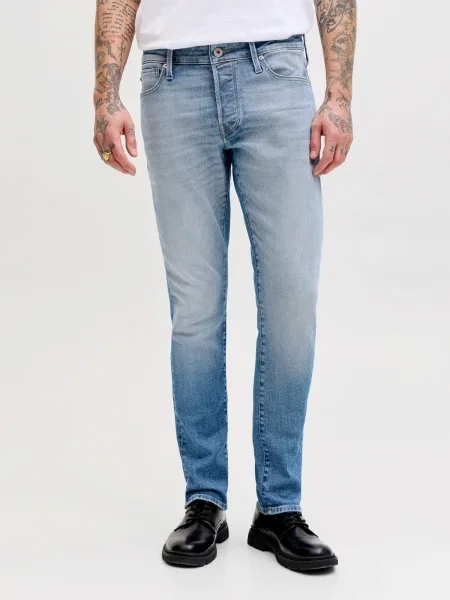 JACK & JONES Džínsy JJIGLENN JJICON denim modrá
